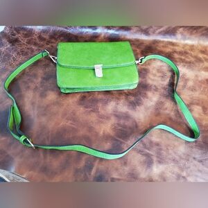 Green Leather Crossbody Bag